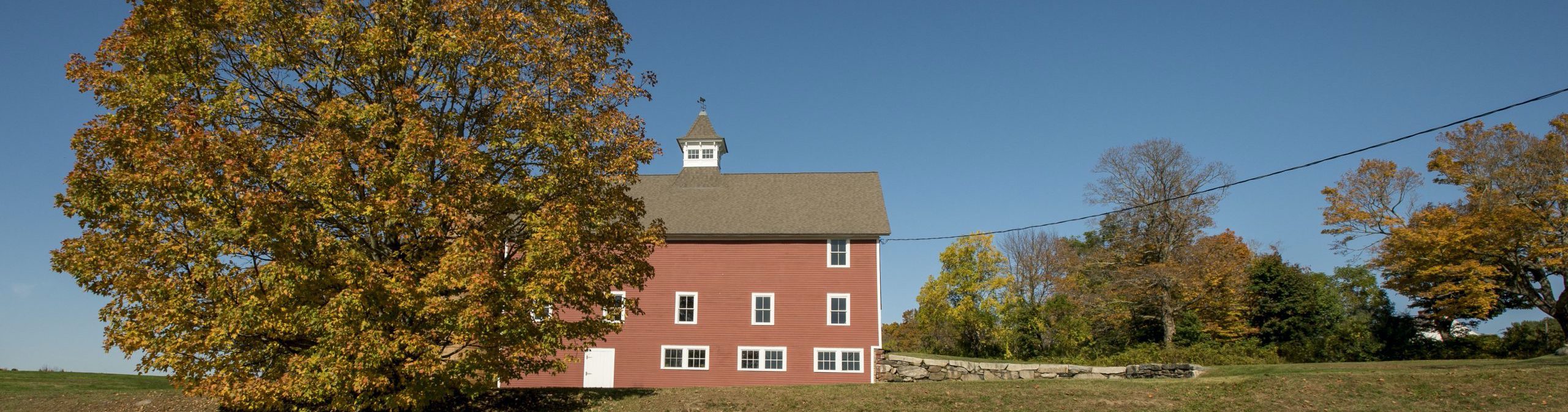 barn with a blue sky